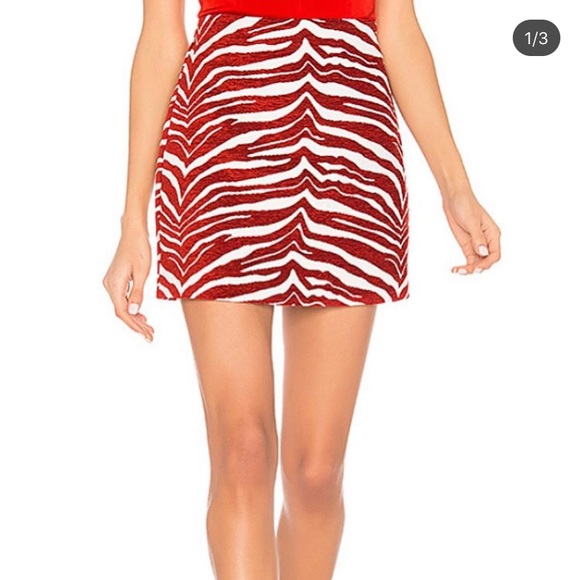 red zebra skirt